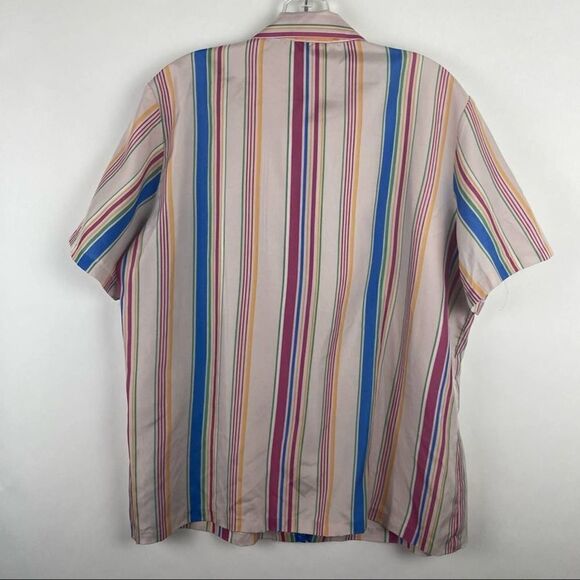 Vintage Lucky Me Striped Blouse Tie Neck - Picture 3 of 5